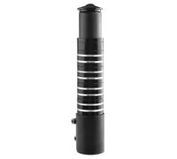TRIWONDER Rehausse Potence VTT 28,6 mm Potence de Guidon en Alliage d'Aluminium Rallonge Fourche Étendre Extenseur Riser pour Vélo de Route BMX (Noir Argente, 185 mm)