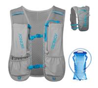 TRIWONDER Sac à dos d'hydratation pour randonnée, course à pied, cyclisme, festival, raves, escalade (gris - avec réservoir d'eau de 1,5 l)