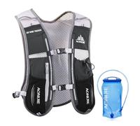 TRIWONDER Sac à Dos Hydratation Running 5L Gilet de Course à Pied pour Homme Femme Marathoner Trail Randonnée Cyclisme (Noir - avec Sac à Eau (1,5L), Taille Unique)