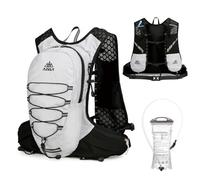 TRIWONDER Sac d'Hydratation Gilet Trail Léger Sac Running pour Marathon Randonnée Course Homme Femme (Blanc avec Poche à Eau de 2L, Taille Unique)