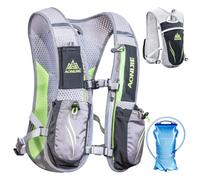 TRIWONDER Sac Trail 5,5L Gilet d'Hydratation Sac à Dos Hydratation Léger pour Marathon Randonnée VTT Course Running Homme Femme (Gris - avec Sac à Eau (1,5L))
