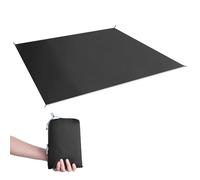 TRIWONDER Tapis de Sol Camping Tarp Ultra Léger pour Camping Randonnée Pique-Nique Plage Voyage (Noir, L - 240 x 220 cm)