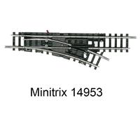 TRIX Aiguillage à droite coeur isolé 30 degrés Minitrix - Trix 14953