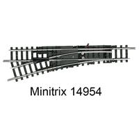Trix Modellbahnen Aiguillage Minitrix 14954 R4 15° droit/gauche N 1/160