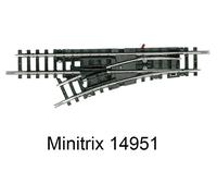 TRIX Aiguillage à gauche coeur isolé 30 degrés Minitrix - Trix 14951