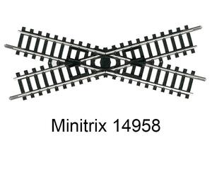 TRIX Croisement 104.2 mm 30 degrés Minitrix - Trix 14958