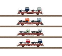 Trix H0 24190 Set De Wagons Porte-Véhicules DR/DDR Ép. IV Neuf