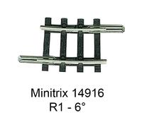 Trix Modellbahnen Voie courbe T14916 (N) 6° 194.6 mm 10 pièces
