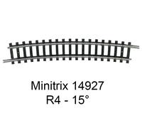 TRIX Rail courbe R4 15° Minitrix - Trix 14927