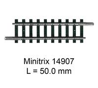 Trix Modellbahnen – Voie Minitrix Rail droit T14907 (N) 50 mm – 10 pièces