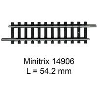 Trix Modellbahnen Minitrix Rail droit 14906 – 54,2 mm Échelle N – Neuf