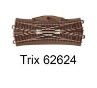 TRIX Traversé jonction double 188.3mm 24.3 degrés Voie C HO - Trix 62624