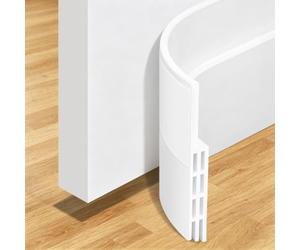 TriXcelent Bas de Porte Isolant, Joint d'étanchéité Silicone Autocollant | Bloque courants d'air froids, grande longueur 4 m, installation sans outil, reduit vos frais énergétiques, amovible