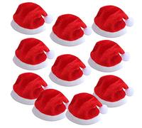 TRIXES 10 Mini Chapeaux Père Noël Pour Flûtes à Champagne | Décorations verres festives, idéales fêtes Noël, boissons, tables & accessoires originaux