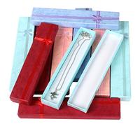 TRIXES 10 x Elégantes Boîtes Cadeaux de Luxe Longues Rectangulaires pour Présentation de Bijoux Colliers