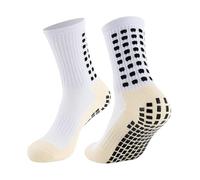 TRIXES 2 paires Chaussettes de sport antidérapantes, blanches et noires, chaussettes à stabilité améliorée pour le yoga, le Pilates et plus encore