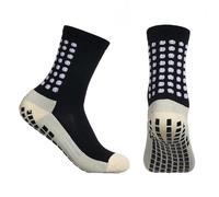 TRIXES 2 paires Chaussettes de sport antidérapantes, noires et blanches, chaussettes à stabilité améliorée pour le yoga, le Pilates et plus encore