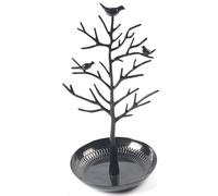 TRIXES Arbre à bijoux noir brillant organiseur suspendu