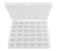 TRIXES Bobine en plastique à 36 compartiments - Boîte de rangement pour accessoires de bricolage - Bobines, aiguilles, autocollants, épingles, fil à broder, tissu et fil à coudre
