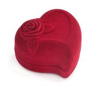 TRIXES Boîtier Rouge de Luxe pour Bague en Forme de Coeur d'Amour pour Proposition de Mariage ou Fiançailles