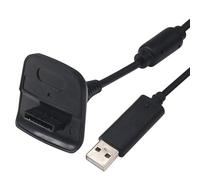 TRIXES Câble USB chargeur noir pour manette Xbox 360