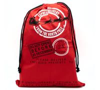 TRIXES Chaussette de Noël rouge Sac/Hotte du Père Noël - 70 cm x 50 cm - Parfait pour les cadeaux de Noël - Idéal pour les enfants ou les adultes avec cordon de serrage sur le dessus - Peut être