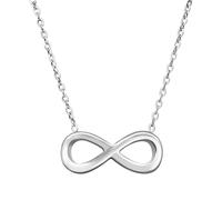 TRIXES Collier Infini Ton Argent - Design de Bijoux Iconique - Avec Boîte de Présentation - Accessoires pour Femmes - Cadeaux et Petits Plaisirs - Design Intemporel sur Chaîne de 45 cm