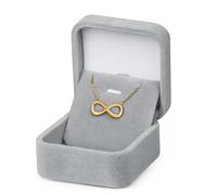 TRIXES Collier Infini Ton Or - Design de Bijoux Iconique - Avec Boîte de Présentation - Accessoires pour Femmes - Cadeaux et Petits Plaisirs - Design Intemporel sur Chaîne de 45 cm