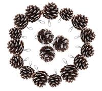 TRIXES Décorations D'arbres De Noël - Cônes De Pin Suspendus 18PC - Guirlande De Noël - Fausses Neiges Basculées - Guirlande De Noël Fournitures - Boules De Noël