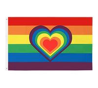 TRIXES Drapeau en forme de cœur LGBTQIA2 + Drapeau arc-en-ciel, drapeau de la gay fierté, cadeaux LGBTQ, accessoires LGBT, cadeaux gay