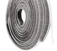 TRIXES Excluder de tirage - Brosse pour les joints de cadre de porte- pour les portes coulissantes- Fenêtres- Résistant au vent- Résistant à la poussière- Joint de porte - Gris -5M- Largeur de 0.9 cm