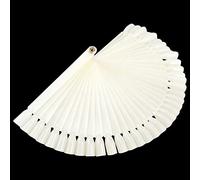 Trixes - Faux ongles de démonstration façon éventail ou pour apprentissage - Lot de 50 Blanc