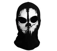 TRIXES Ghost Mask- Balaclava pour Hommes - Masque Complet d'horreur , de Ski pour Costume de Robe de Fantaisie - Cosplay - Airsoft Motorcycling Paintball - One Size - Colour Black