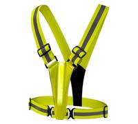 TRIXES Gilet Haute visibilité réglable Unisexe à LED - Harnais de sécurité réfléchissant - Jaune Fluo