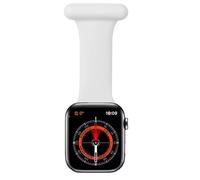 TRIXES Lanière montre infirmière à épingle en silicone, blanc - Compatible avec l’Apple Watch, (Blanc, 38-41mm)