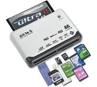 TRIXES Lecteur de cartes mémoires tout en un : USB 2.0 Mini SD, MMC Mobile, SDHC, M2, TF, XD, CF MC24812