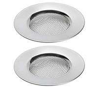 TRIXES Lot de 2 passoires d'évier pour douche, receveur de cheveux du trou de prise éviers de baignoire ou de cuisine Filtres de drainage pour évier en acier inoxydable. Diamètre de 3 Inch 7,6 cm