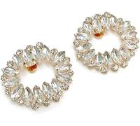 TRIXES Lot de 2 pinces à chaussures en strass argenté, pinces à chaussures en cristal pour talons hauts pour femmes