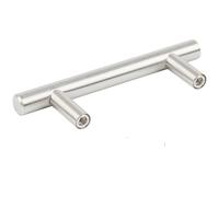 TRIXES Lot de 20 Poignées en Barres en T en Acier Inoxydable 100 mm de large pour Tiroirs Portes de Placards Centres à 64 mm