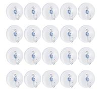 TRIXES Lot de 20 ventouses en plastique transparent avec crochets pour décoration de fenêtre, ventouses pour armoires, idéales pour suspendre des décorations de Noël