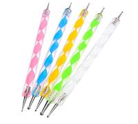 TRIXES Lot de 5 stylos pour Nail Art à 2 extrémités pour pointillage et marbrage