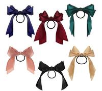 Trixes Lot de 6 Attaches à Cheveux Ruban Elastique Accessoire Cheveux Fille Coloris Assortis