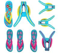 TRIXES Lot de 8 Pinces à Linge Fantaisie pour Serviette de Plage - Clips de Voyage sécurisés pour Chaise Longue, Utilisation en intérieur et en extérieur - Clip Jumbo pour la Plage