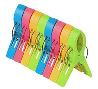 TRIXES Lot de 8 Pinces à Serviettes de Plage en Plastique de Couleur Vive pour Chaise Longue de Bronzage, différentes Couleurs
