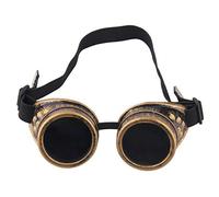 TRIXES Lunettes en Laiton Métallique Rétrofuturistes (Steampunk) Réglables Accessoires Déguisement de Fête Vintage