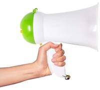 TRIXES Mégaphone Haut-Parleur 10 W - Porte-Voix à Piles - Blanc
