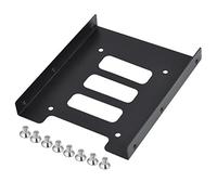 TRIXES Métal Noir 2,5 Pouces SSD à 3,5 Pouces SSD Kit de Montage de Disque Dur Interne - Support pour Disque Dur - Remplacement de Montage Haute Performance