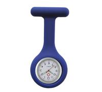 TRIXES Montre gousset d'infirmière en silicone - Bleu marine avec aiguilles phosphorescentes - Idéal pour les professionnels de la santé - Accessoire de travail indispensable