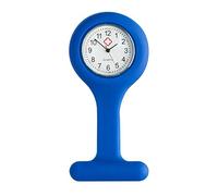 TRIXES Montre Gousset en Silicone - Accessoires pour infirmière, médecin, vétérinaire, ambulancier, Sage-Femme - Broche de Poche - Bleu