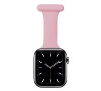 TRIXES Montre intelligente d'infirmière - Compatible avec les appareils iWatch 38-41 mm - Rose Silicone Watch Fob avec fermoir à épingle